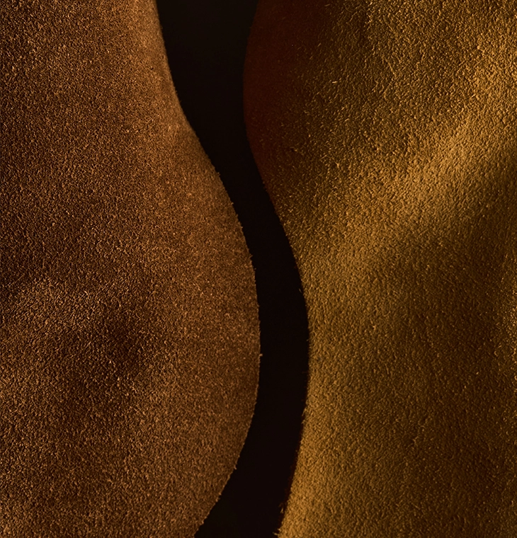 Ballerina in pelle vista suola e tomaia